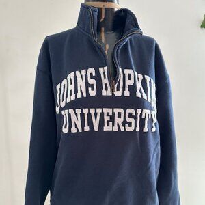 Quarter Zip Navy Blue Collegiate Sweater